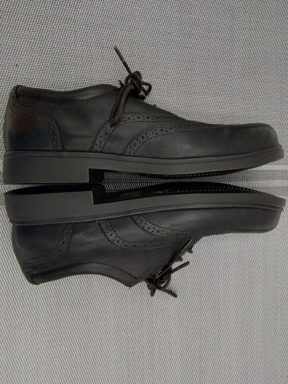 Red Wing Wingtip Oxford Steel Toe Leather Shoes Black Size 9.5